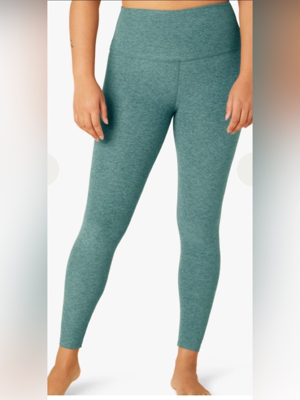Beyond Yoga Spacedye High Waisted Midi Leggings Rainforest Blue Heather Size M